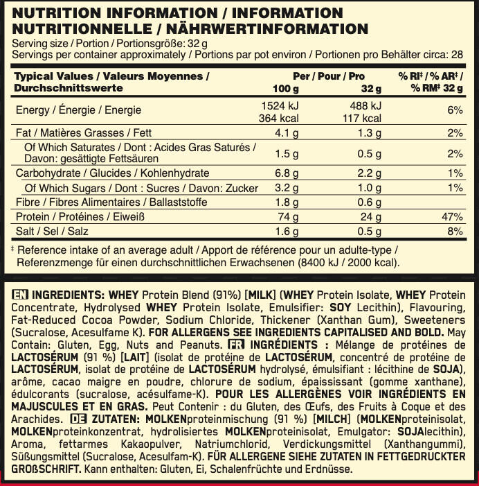 Siero di latte isolato - Gold Standard 100% Whey - Cioccolato Burro di Arachidi 3/3