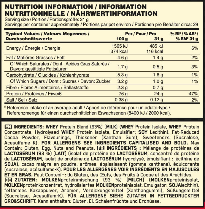 Wei-eiwit - 100% Wei Gold Standard (4,54kg) - Chocolade 3/6