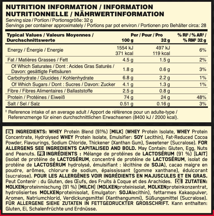 Siero di latte isolato - Gold Standard 100% Whey - Cioccolato al Latte Estremo 3/6