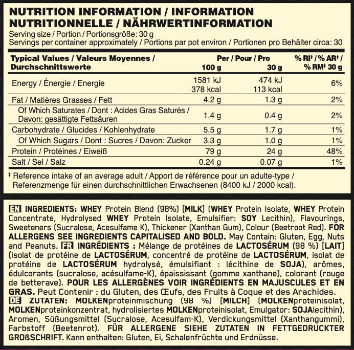 Whey isolate - Gold Standard 100% Whey - Fraise Délicieuse 3/6