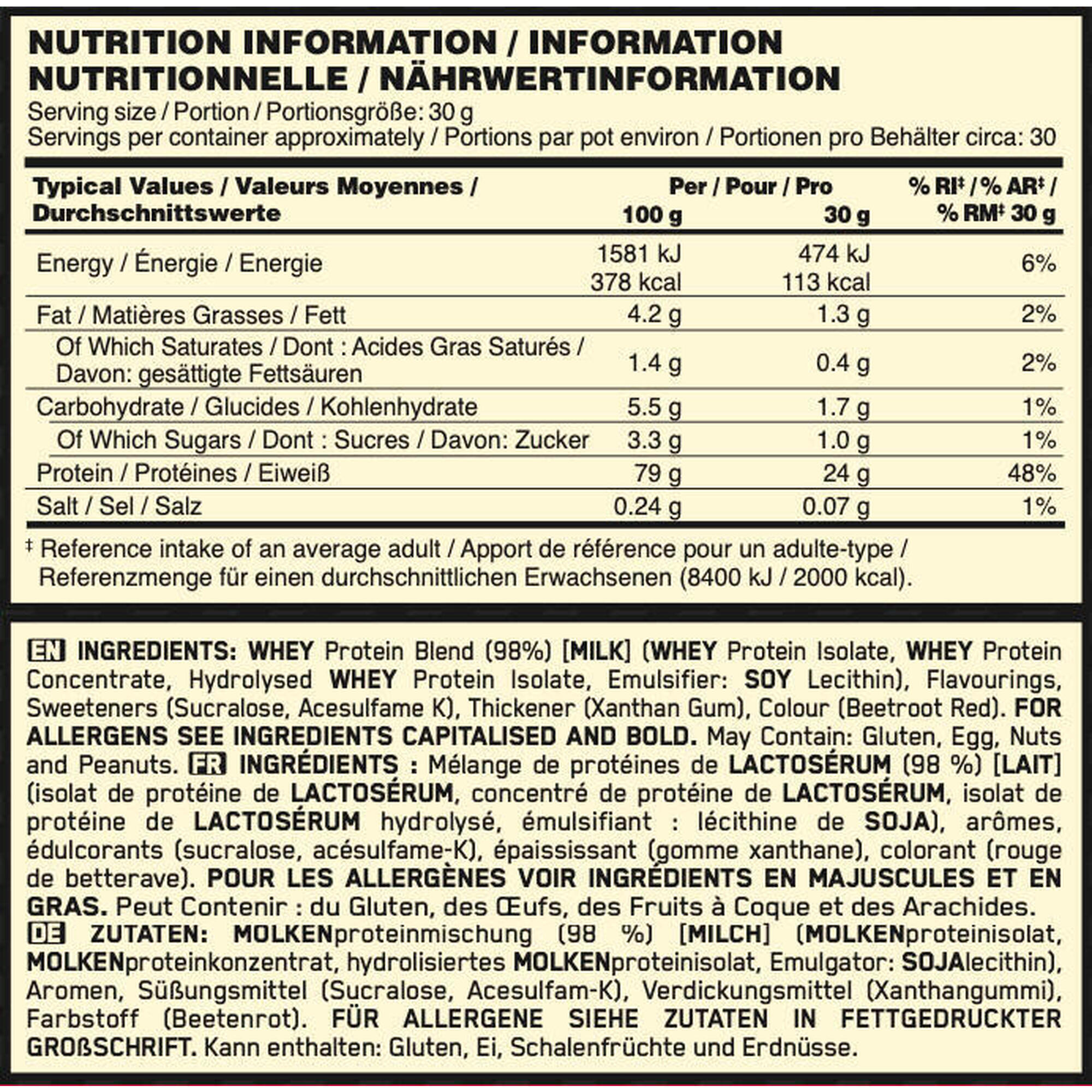 Whey isolate - Gold Standard 100% Whey - Fraise Délicieuse
