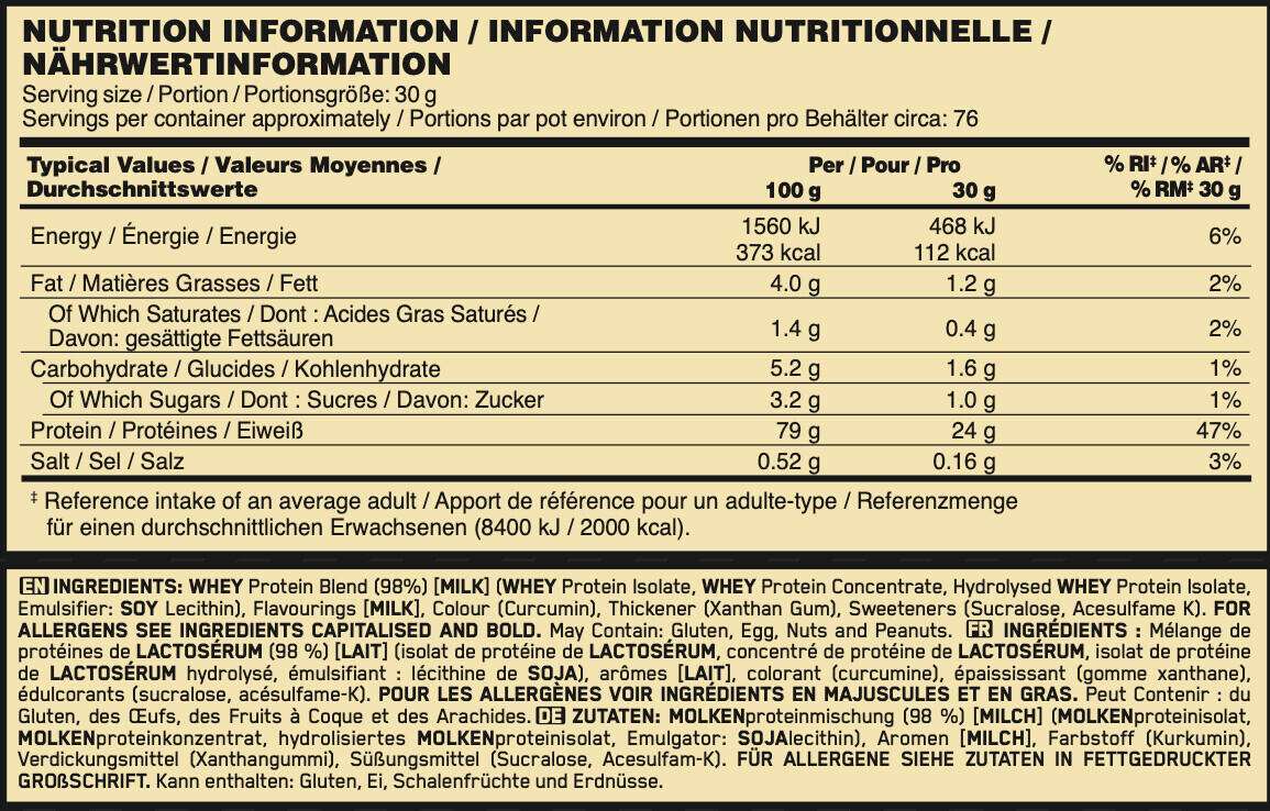 Whey isolate - Gold Standard 100% Whey - Crème de Banane 3/3