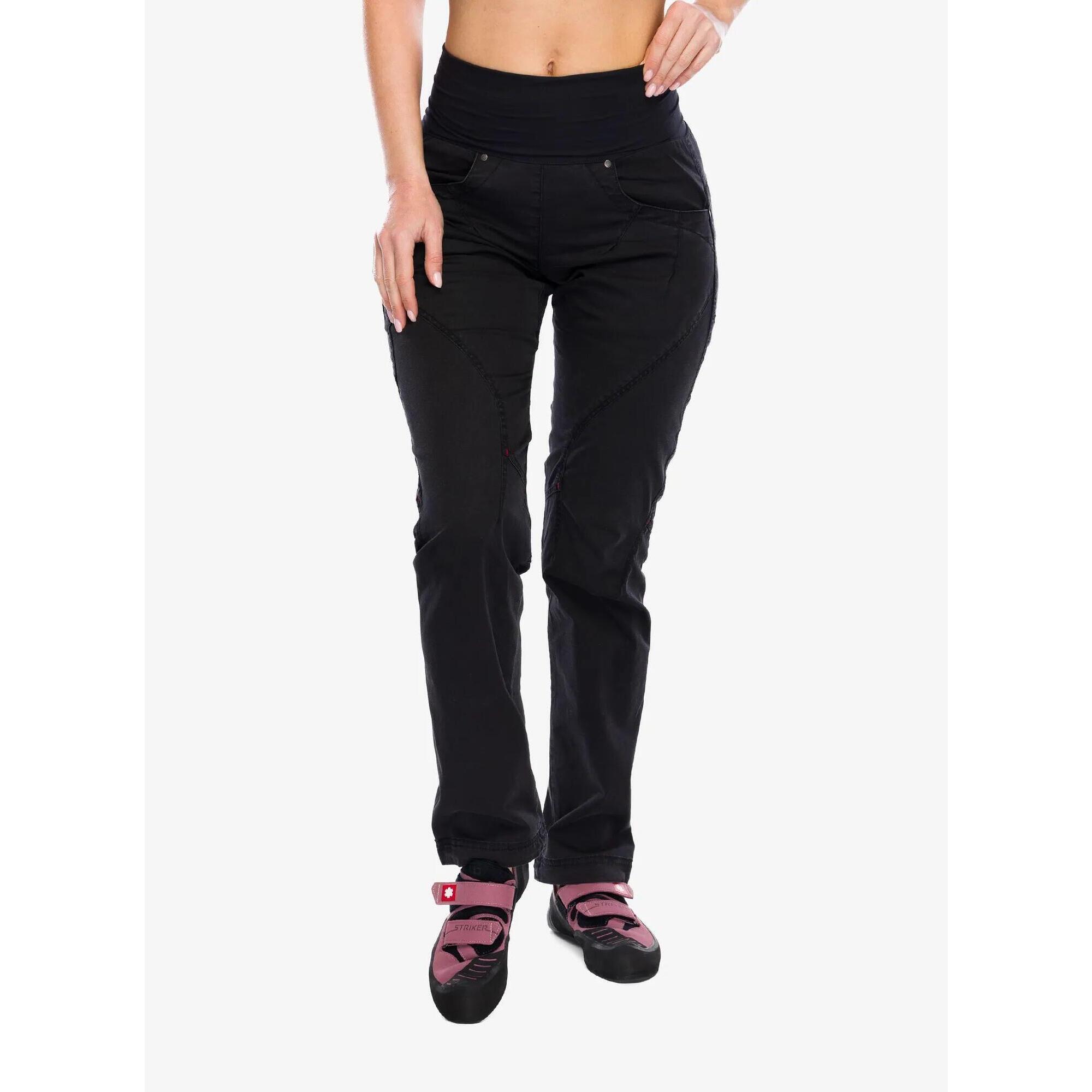 Ocun - Pantalon Escalade Femme Ocún Noya Organic Noir Bi‑stretch Taille Roll‑over - Pantalons - Noir - Decathlon