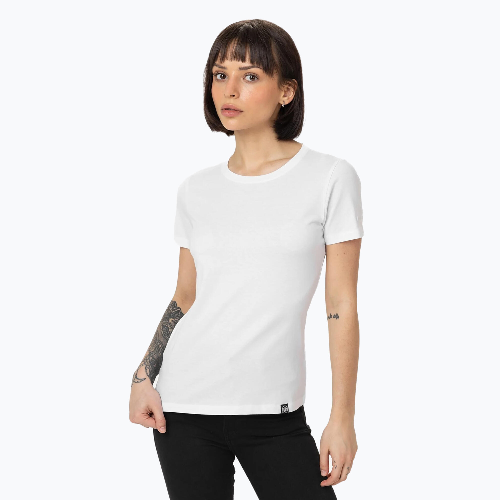 Pitbull - T-shirt Femme Pitbull Sans Logo - Maillot Manches Courtes - Blanc - 40 M - Decathlon