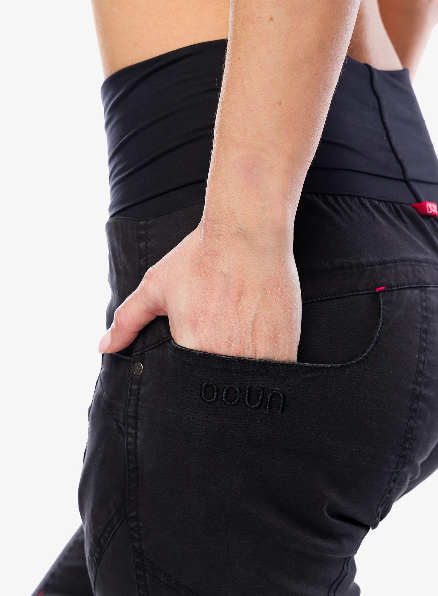 Pantalon escalade femme Ocún Noya Organic Jeans noir coton biologique extensible 6/7