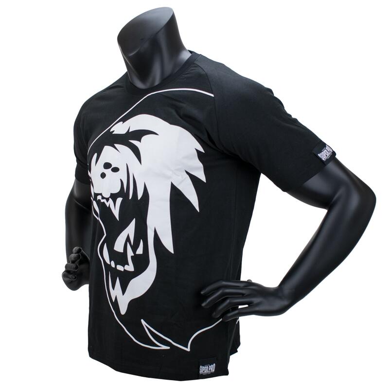 Super Pro T-Shirt Lion Logo Zwart/Wit