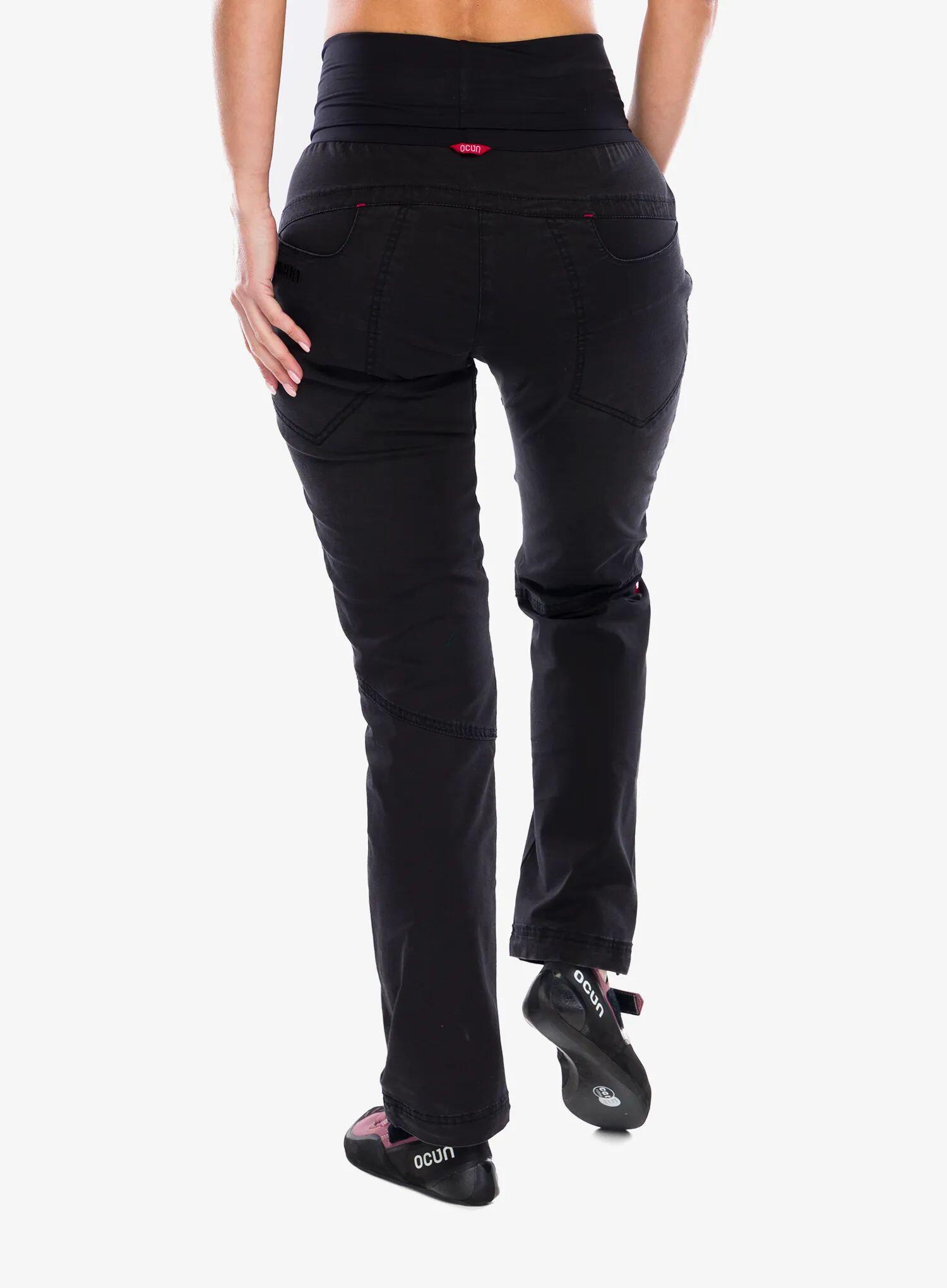 Pantalon escalade femme Ocún Noya Organic Jeans noir coton biologique extensible 2/7