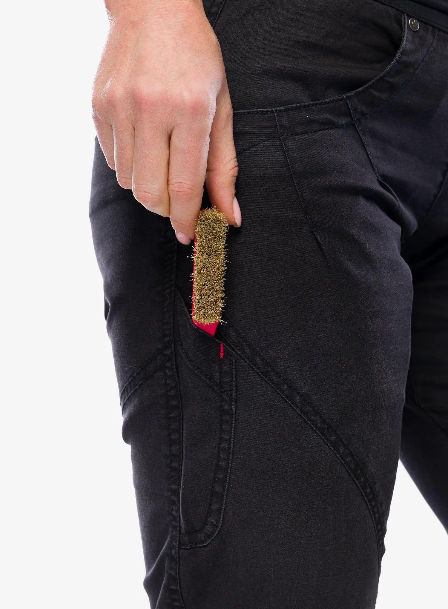 Pantalon escalade femme Ocún Noya Organic Jeans noir coton biologique extensible 7/7
