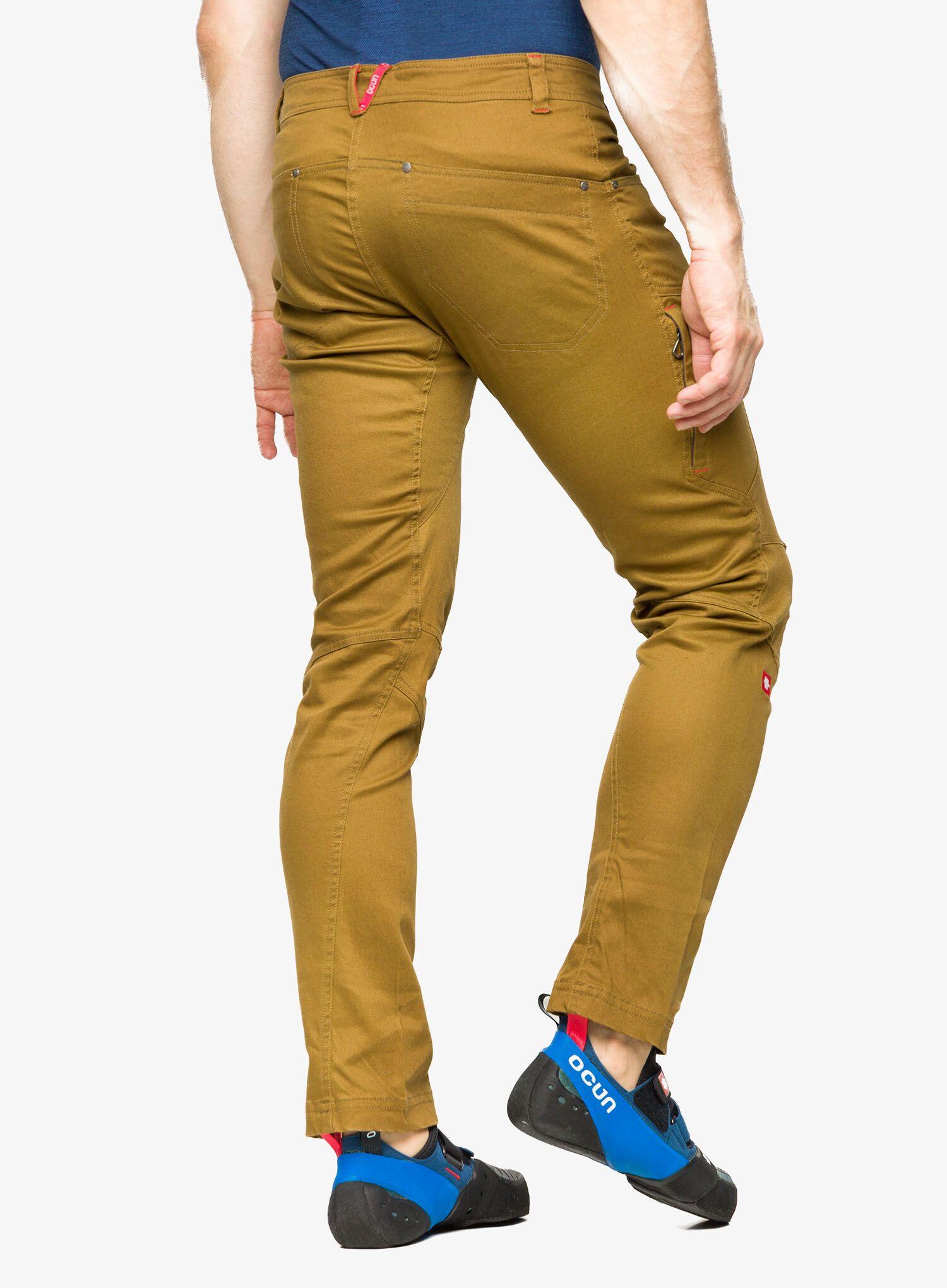 Pantalon homme Ocún Cronos ergonomique, tissu extensible, 69% coton, poches 4/7