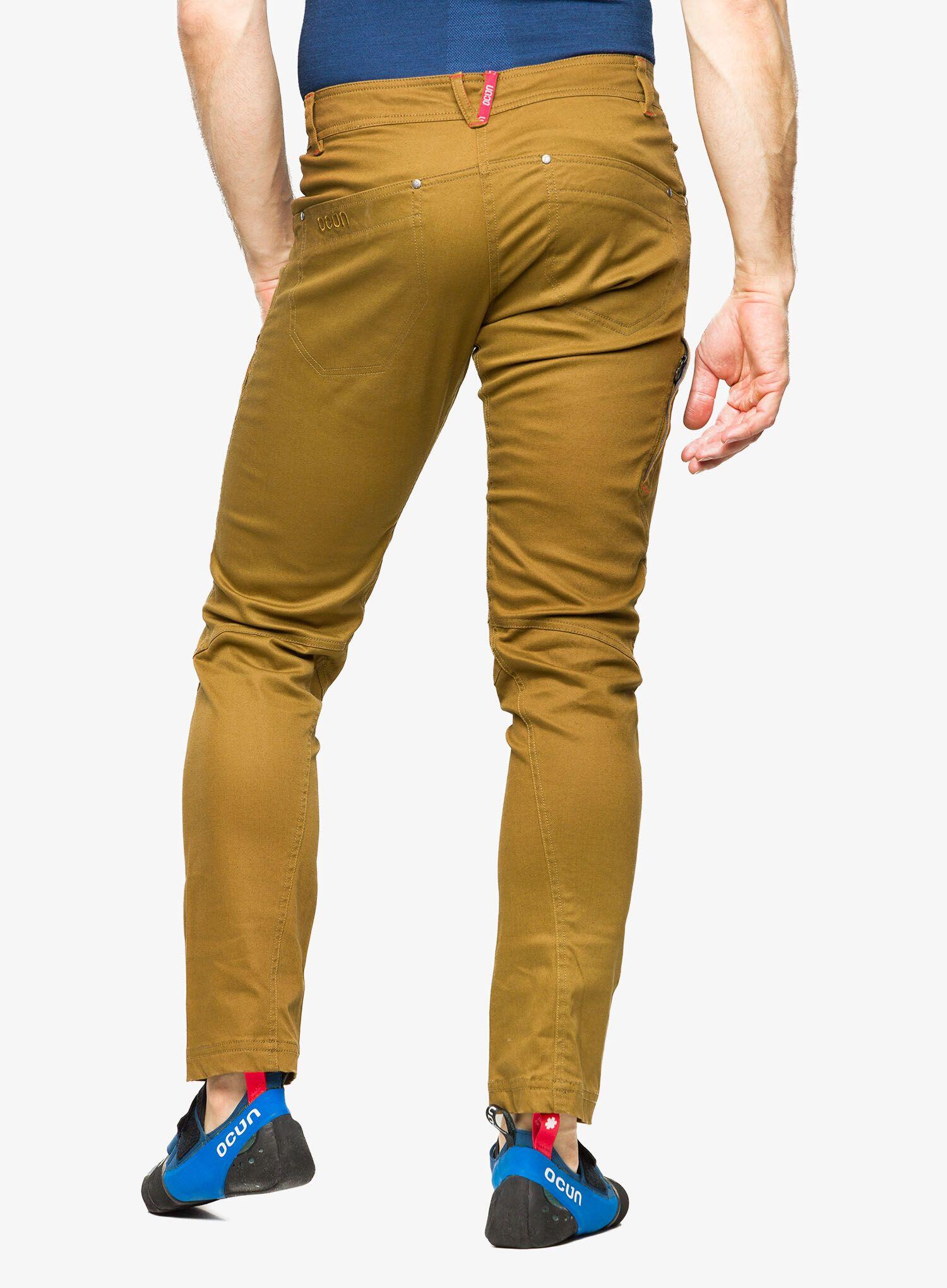 Pantalon homme Ocún Cronos ergonomique, tissu extensible, 69% coton, poches 2/7