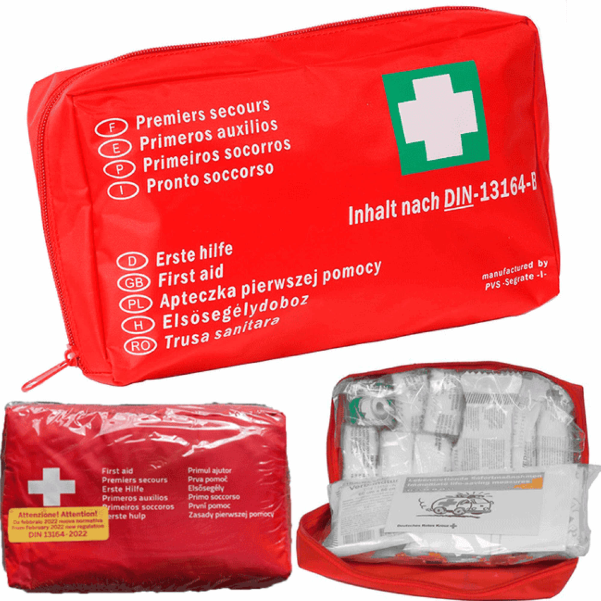 Kit de primeiros socorros macio aprovado com 42 peças