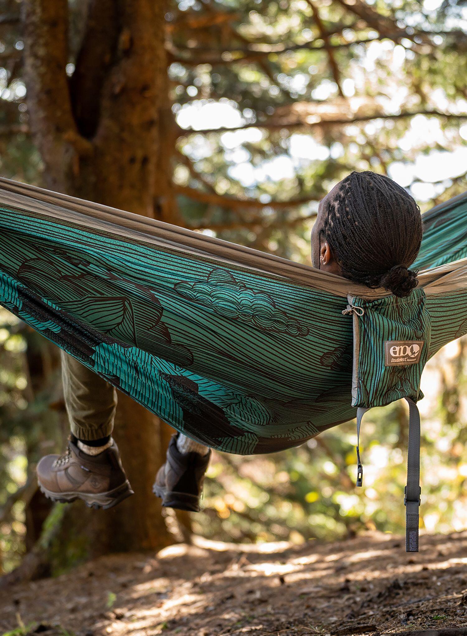 Hamak dwuosobowy ENO DoubleNest Print Hammock - mountains to sea/grey 6/7