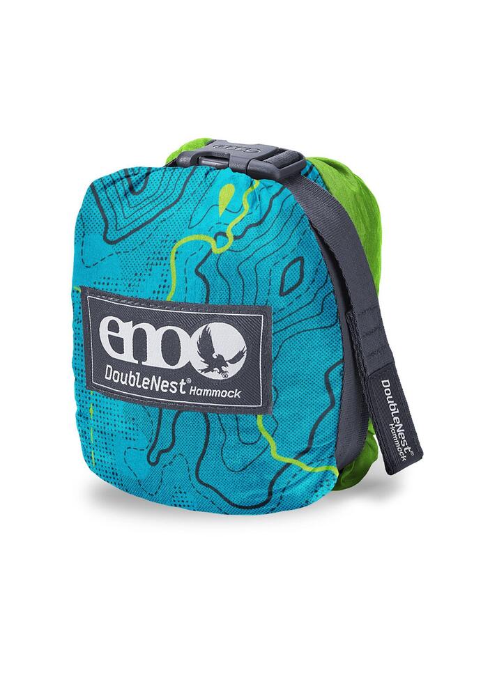 Hamak ENO DoubleNest Print Giving Back Hammock - topo cdt/chartreuse