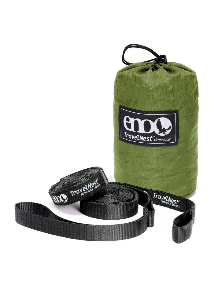Hamak turystyczny ENO TravelNest Hammock & Straps Combo - moss