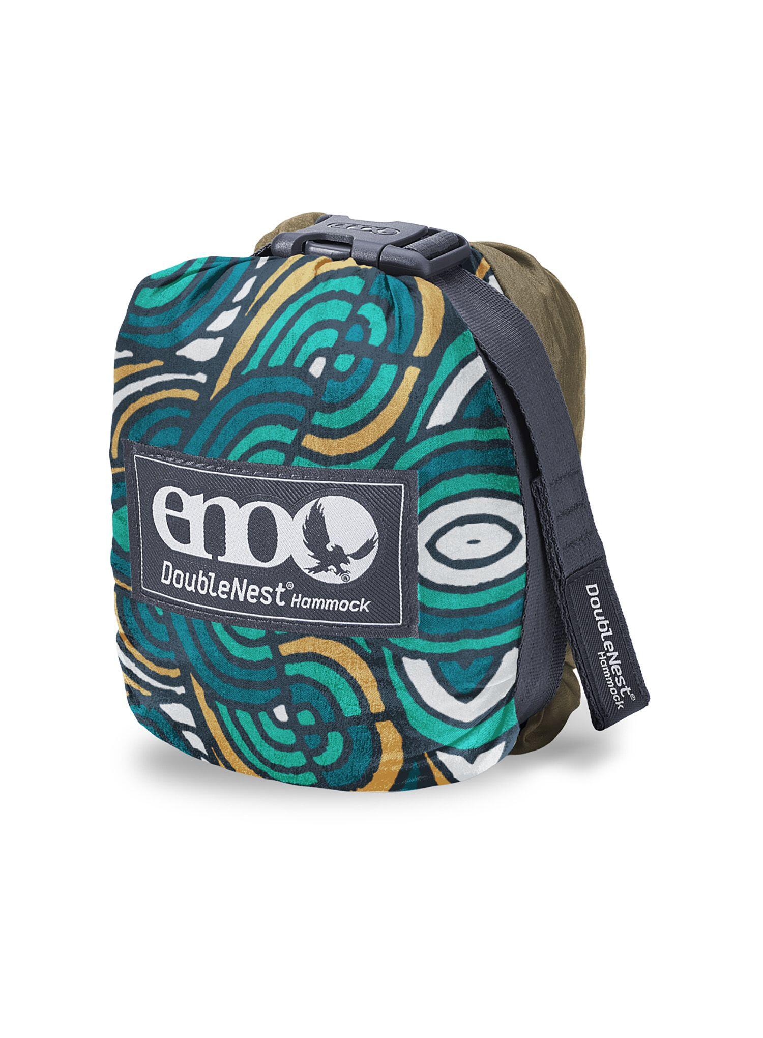 Hamak ENO DoubleNest Print Giving Back Hammock - gond roots/khaki 2/4