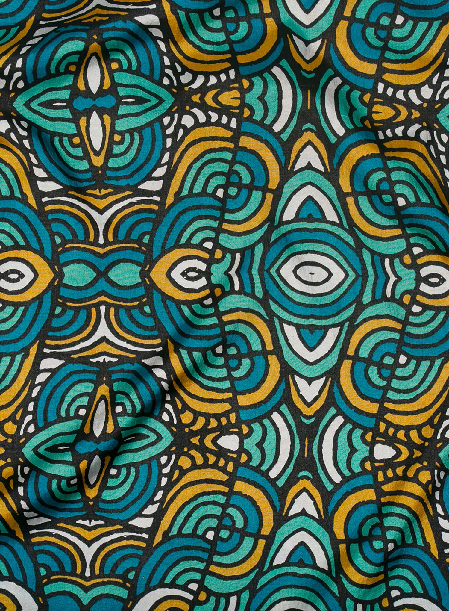 Hamak ENO DoubleNest Print Giving Back Hammock - gond roots/khaki 3/4