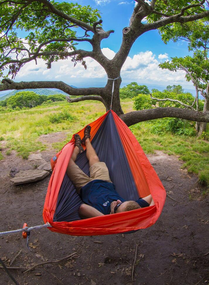 Hamak turystyczny ENO SuperSub Hammock - charcoal/orange