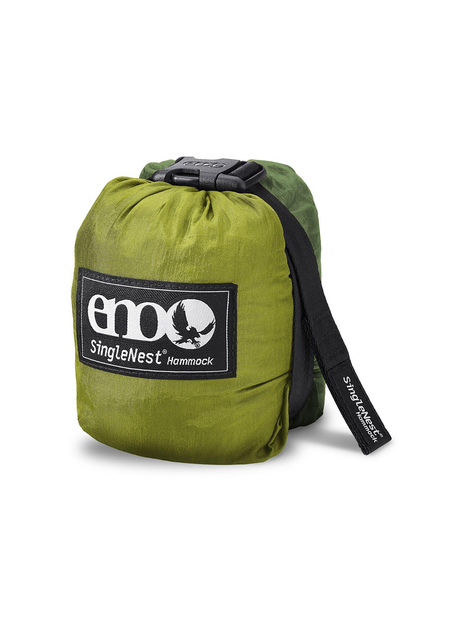 Hamak turystyczny ENO SingleNest Hammock - melon/olive 2/7