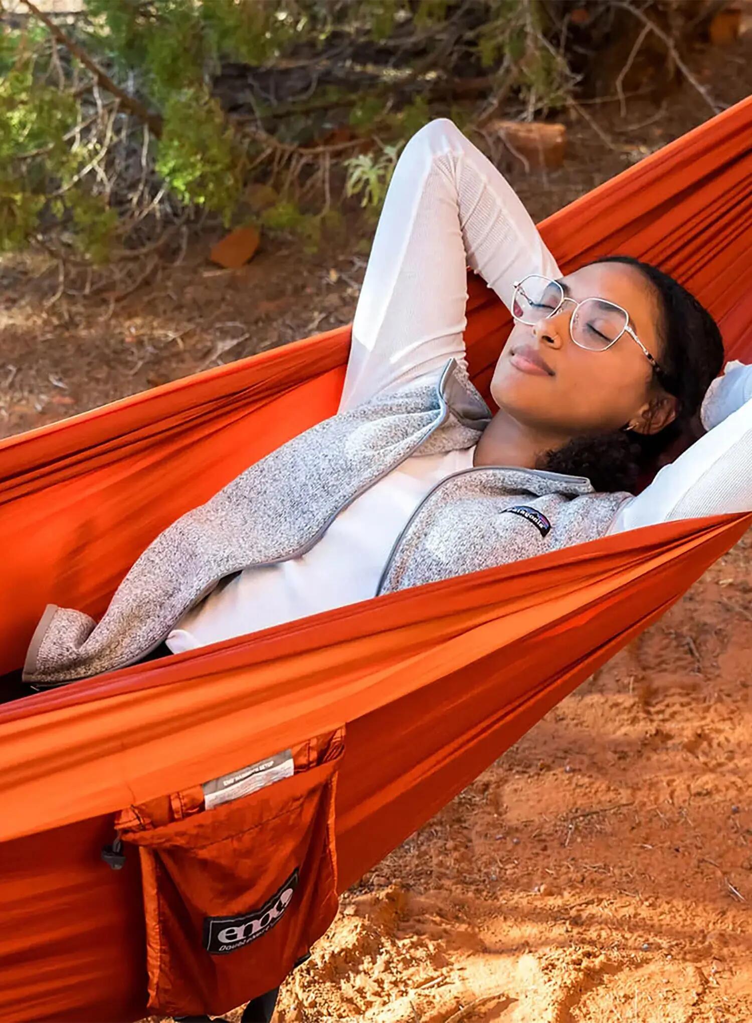 Hamak turystyczny ENO DoubleNest Hammock - canyon/coral 6/7