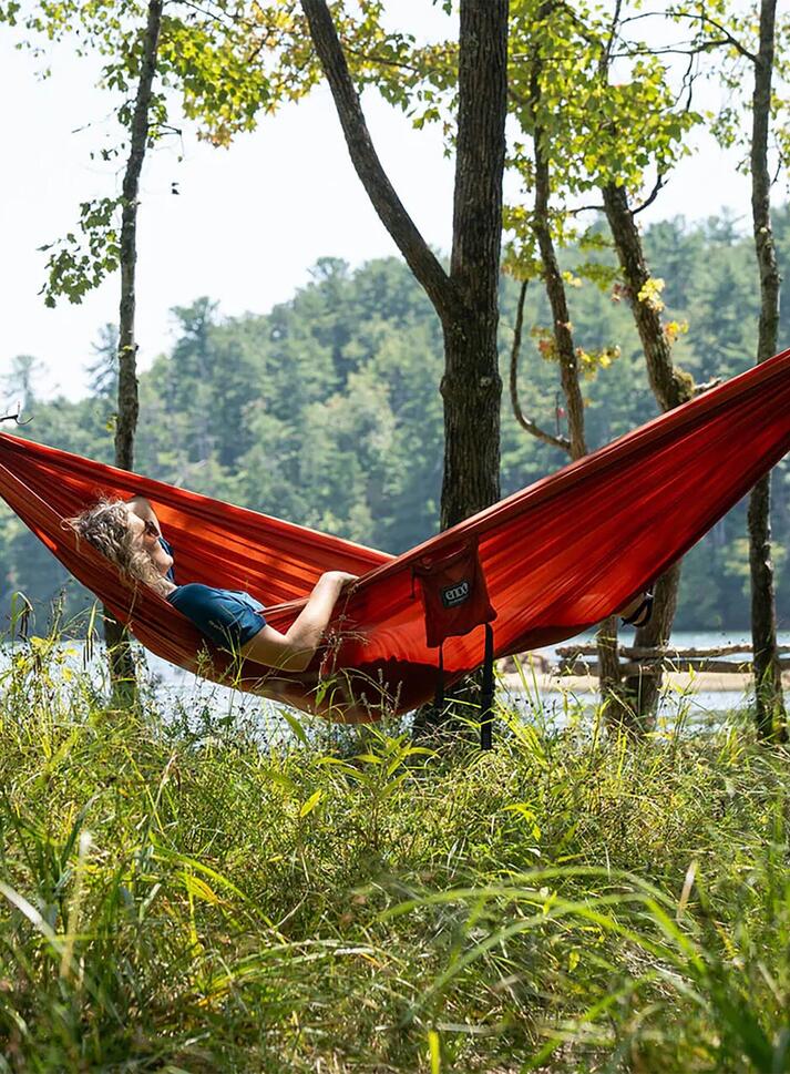 Hamak turystyczny ENO DoubleNest Hammock - canyon/coral