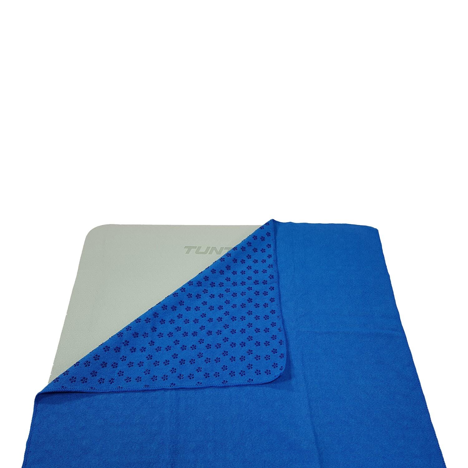 Tunturi Non-Slip Yoga Towel 183x63 cm Blue with Bag 5/7