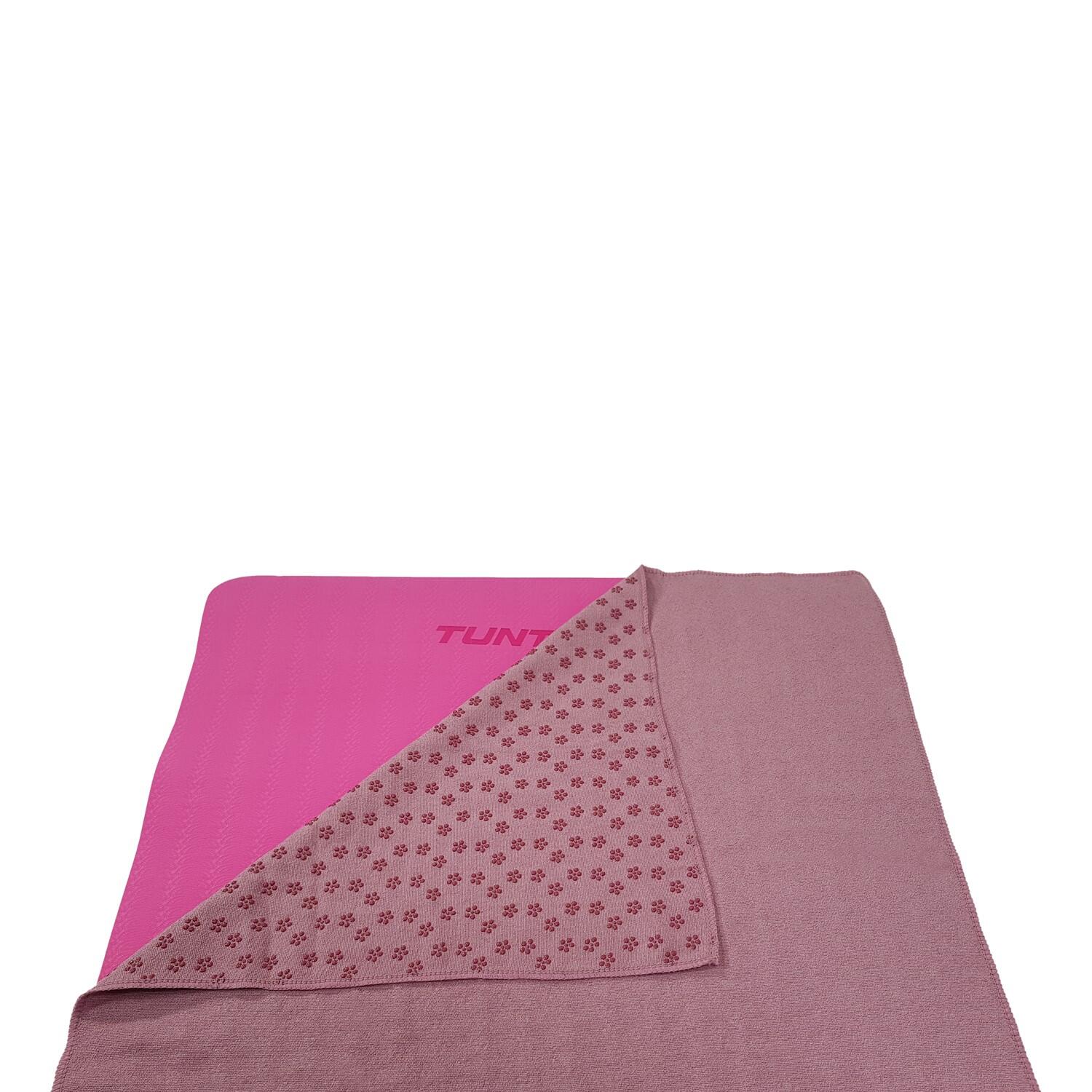 Asciugamano da Yoga Tunturi 183x63 cm antiscivolo rosa con borsa 5/7