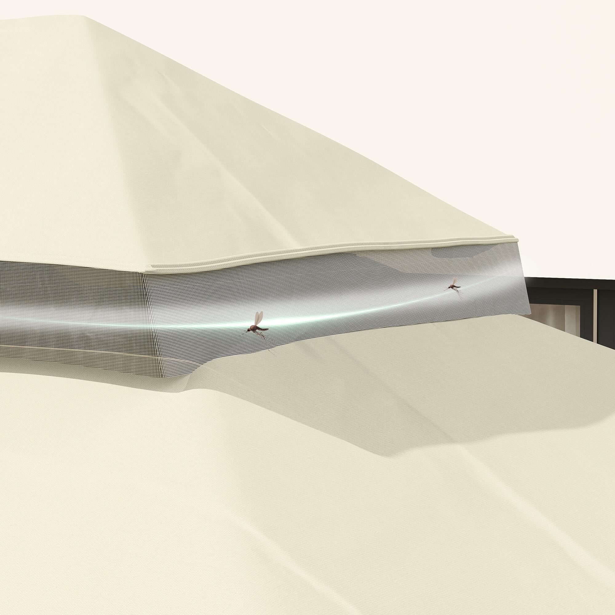 Techo de Repuesto Outsunny 400x300 cm Crema 4/7