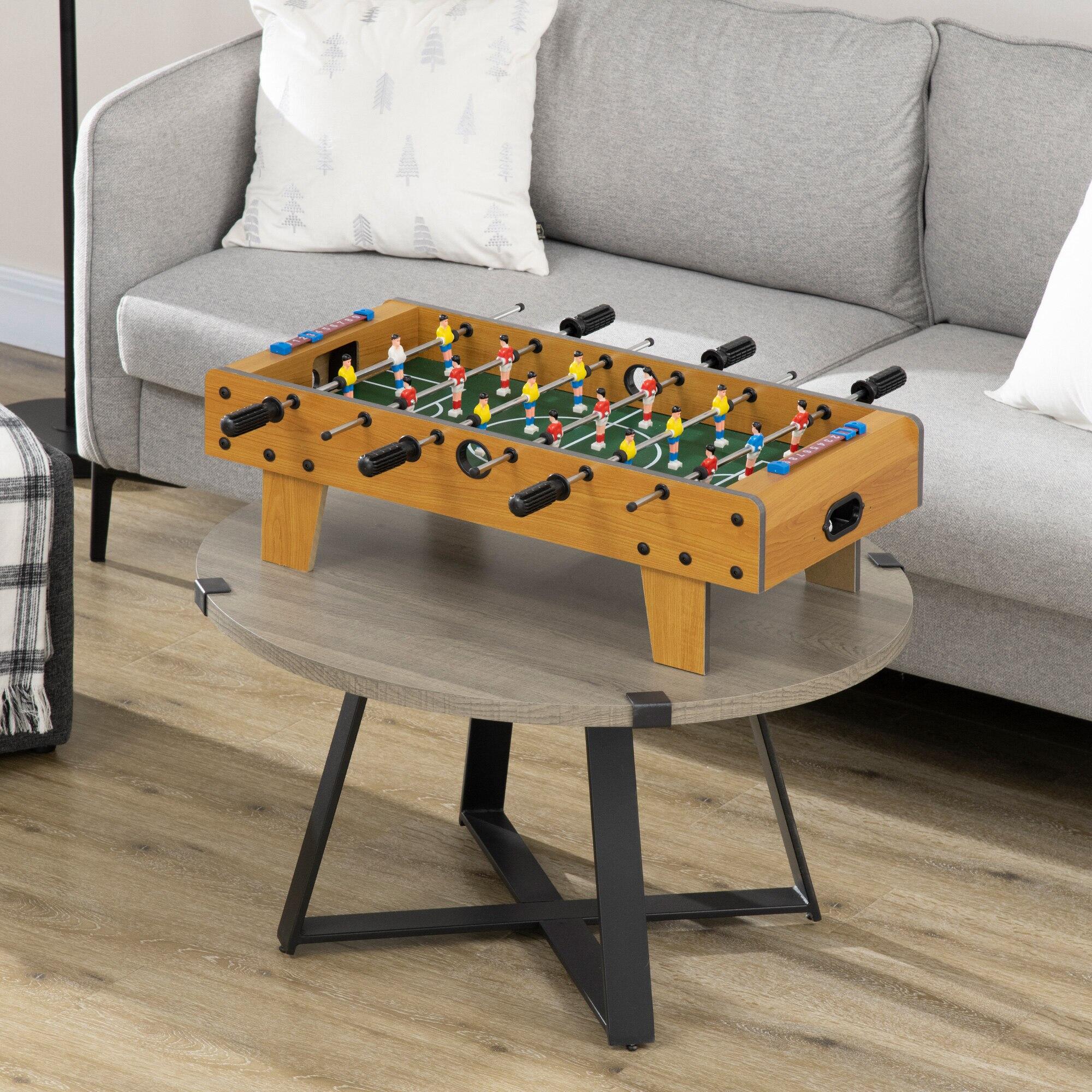 Futbolín de Mesa HOMCOM 69x36.5x22 cm Madera Natural 2/8
