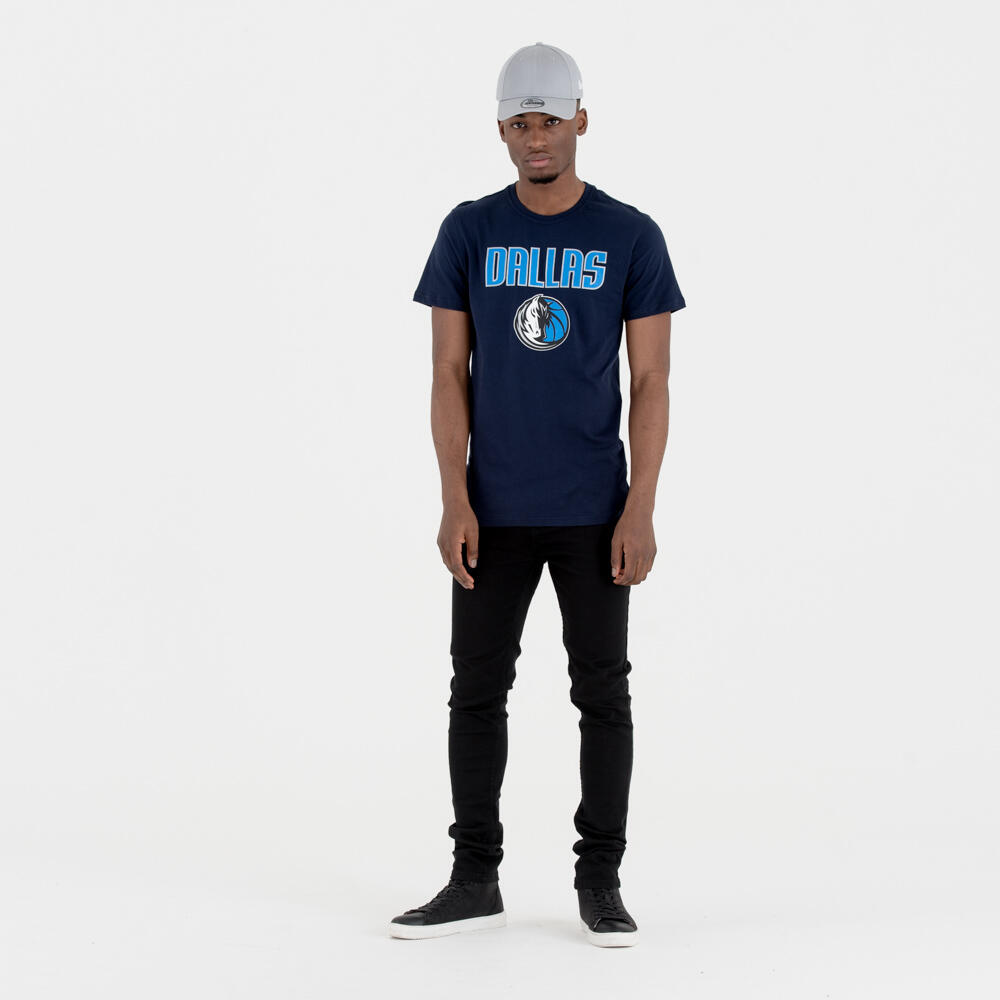 T-Shirt NBA Dallas Mavericks New Era Team logo Bleu marine 5/5