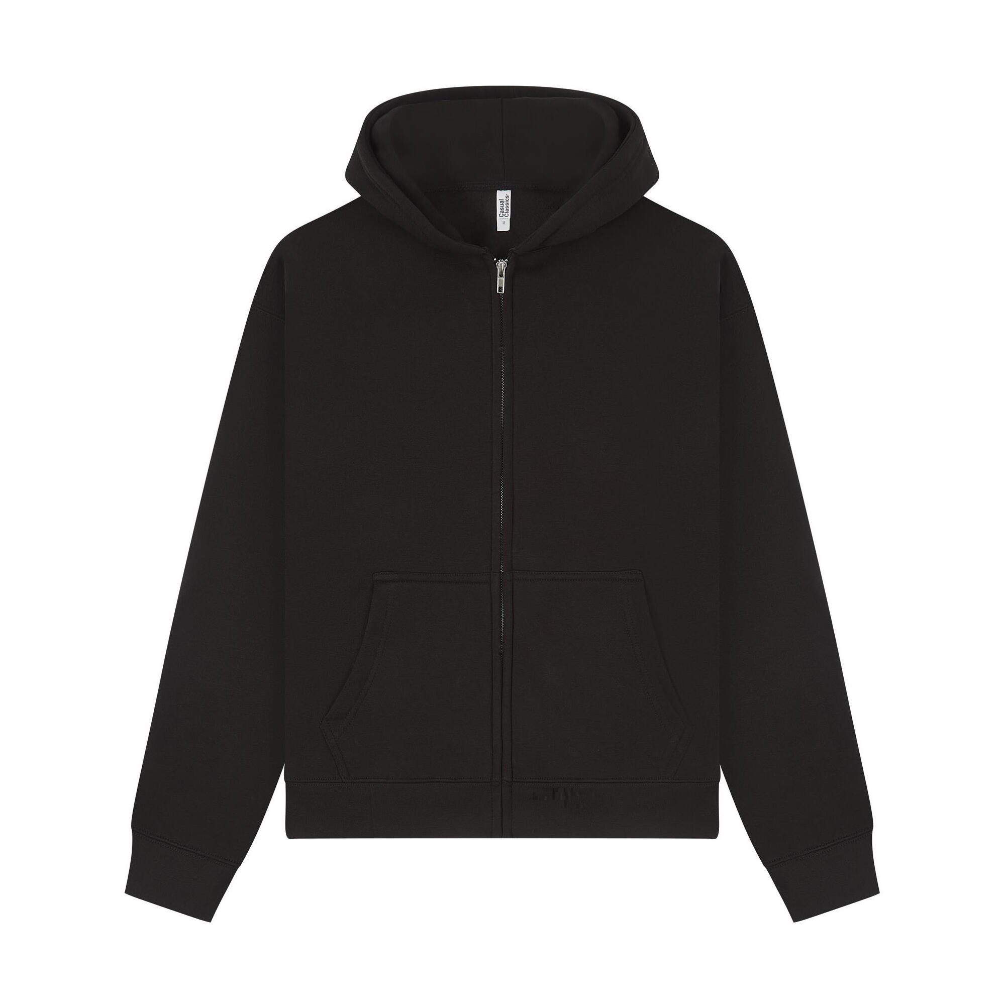 Casual Classics Unisex Adult Premium Combed Cotton Boxy Oversized Full Zip