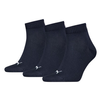 PUMA Unisex Socken, 3er Pack - Quarter, Sneaker Schwarz 35-38