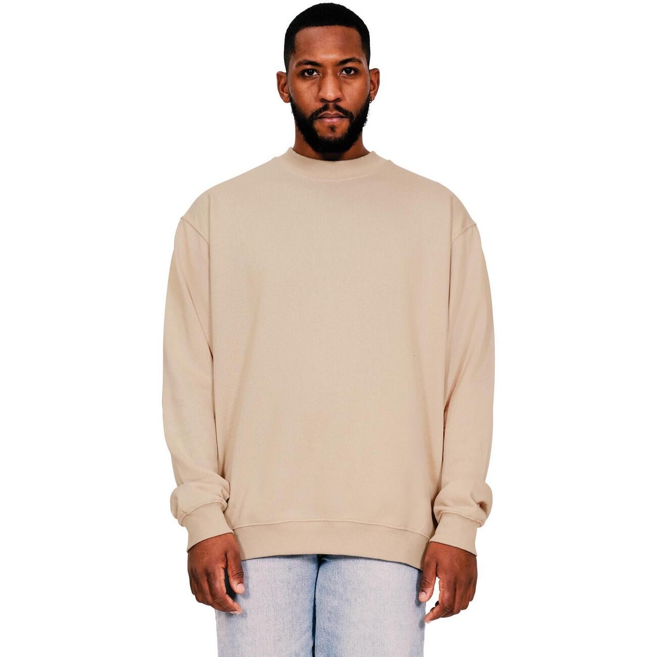 Casual Classics Mens Ringspun Cotton Extended Neckline Tall Oversized Sweatshirt