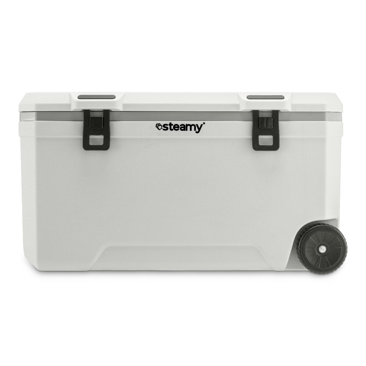 STEAMY Steamy Marine 120 Roller, Geladeira rígida portátil com Rodas, 120L