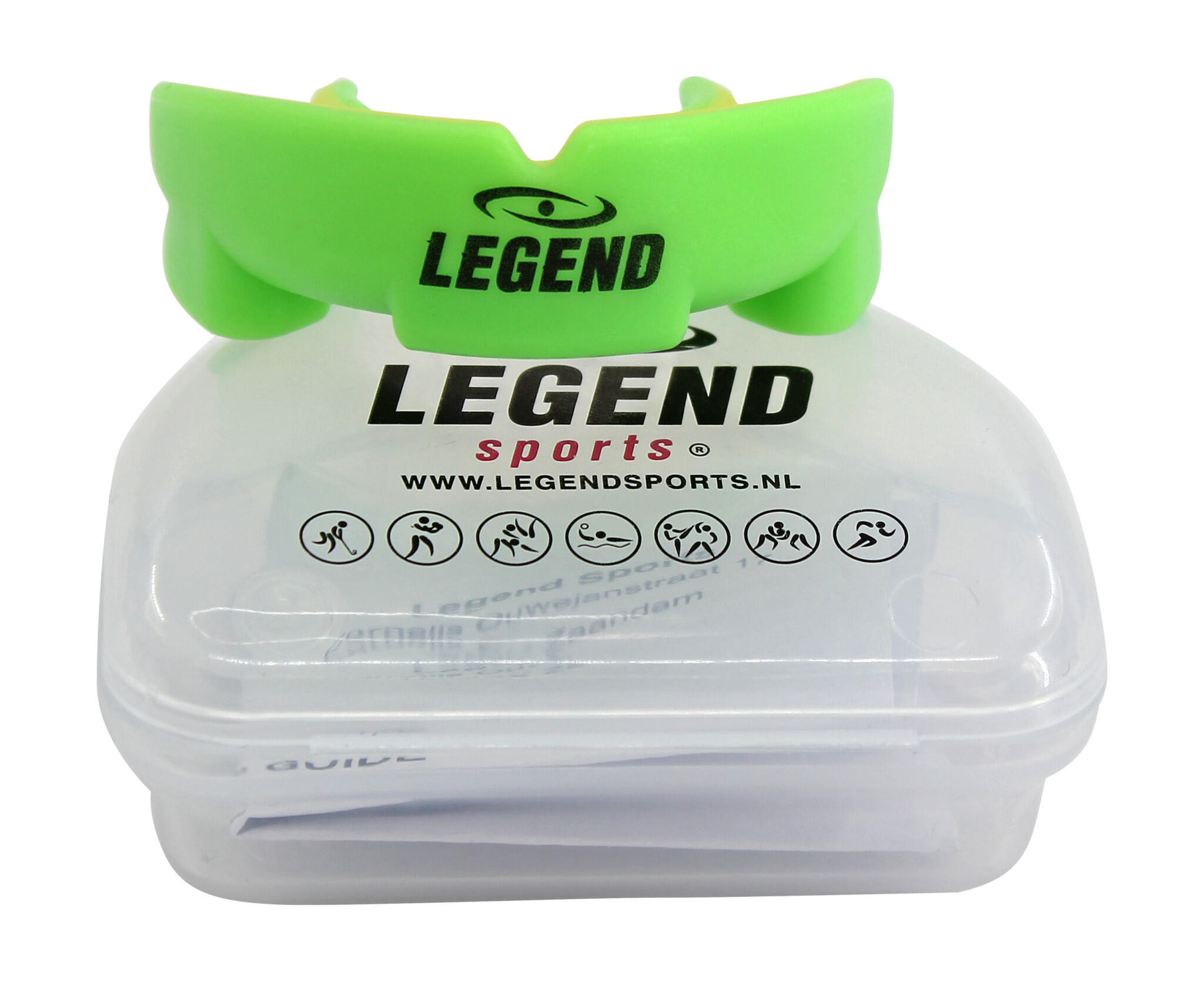 LEGEND SPORTS Anti Shock Gebitsbeschermer Heren/Dames Groen - Hoogste kwaliteit - Triple Layer