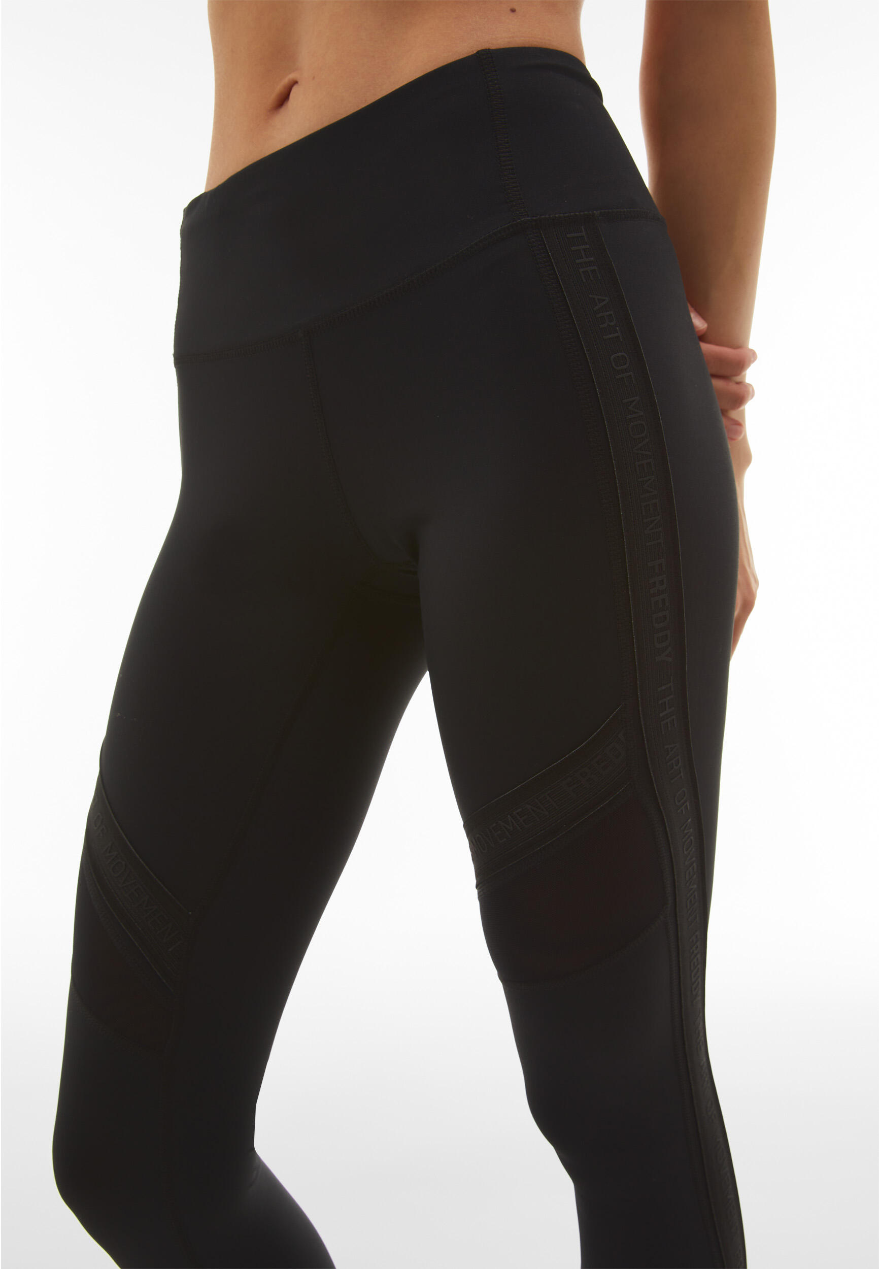 Leggings SuperFit 7/8 con nastro logato e inserti in mesh 4/7