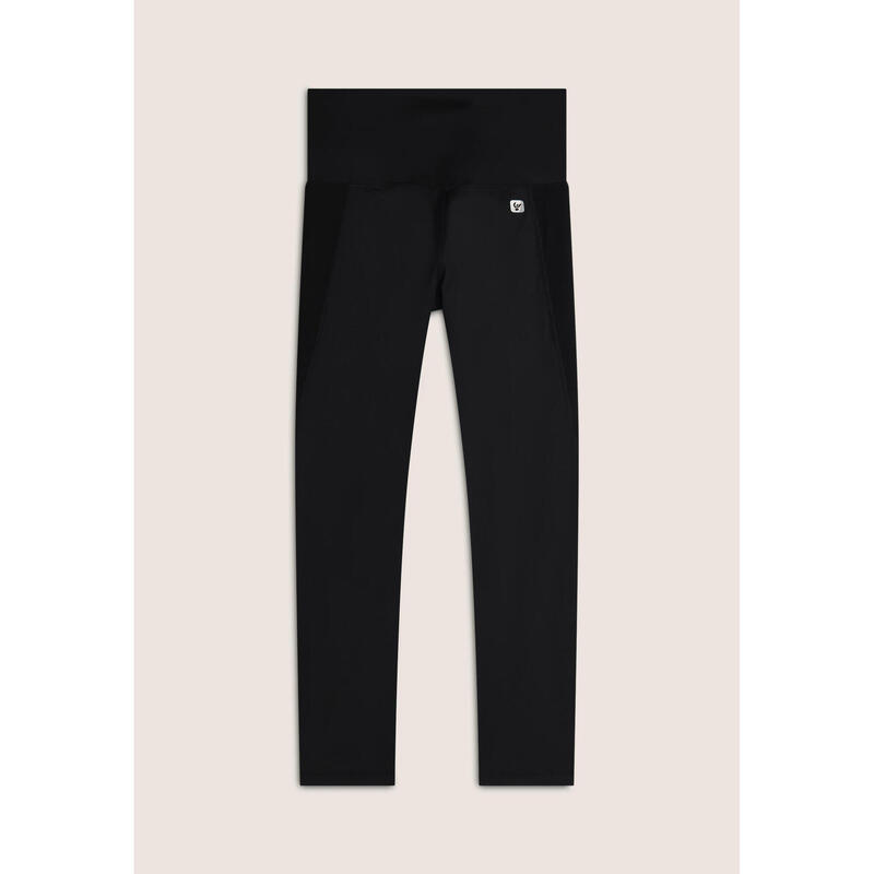 Legging sportif 7/8 à taille haute avec empiècements côtelés