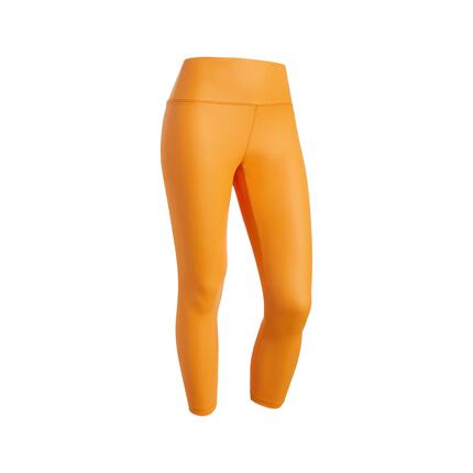 Legging 7/8 taille haute en tissu enduit effet cuir