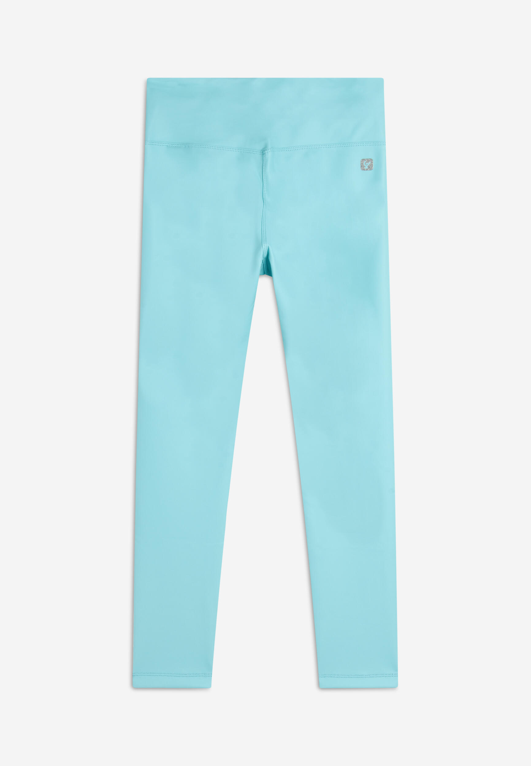 Leggings 7/8 vita alta in tessuto coated effetto pelle 2/4