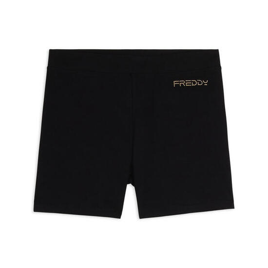 Leggings corti in jersey con logo scintillante