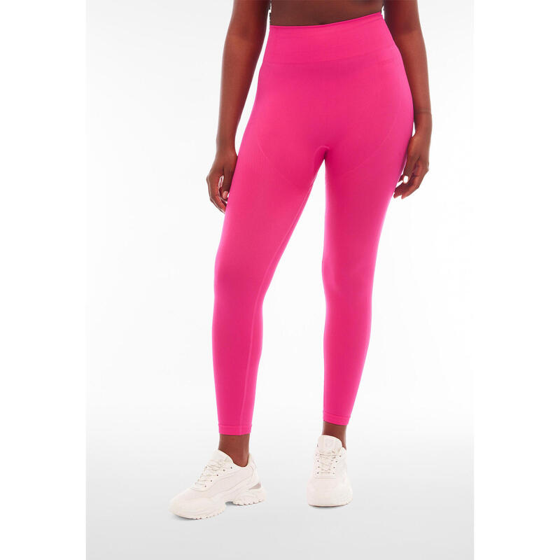 Legging taille haute et longueur 7/8 sans couture avec détails côtelés