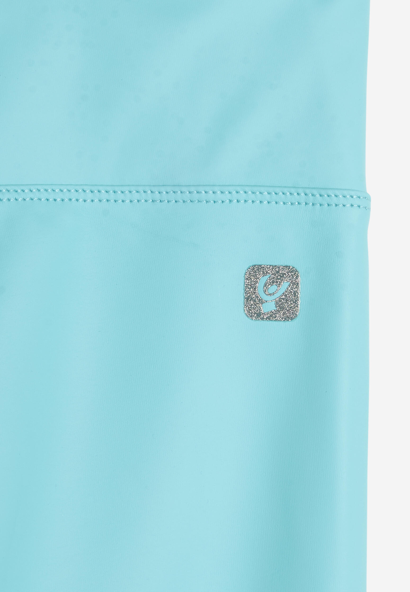 Leggings 7/8 vita alta in tessuto coated effetto pelle 3/4