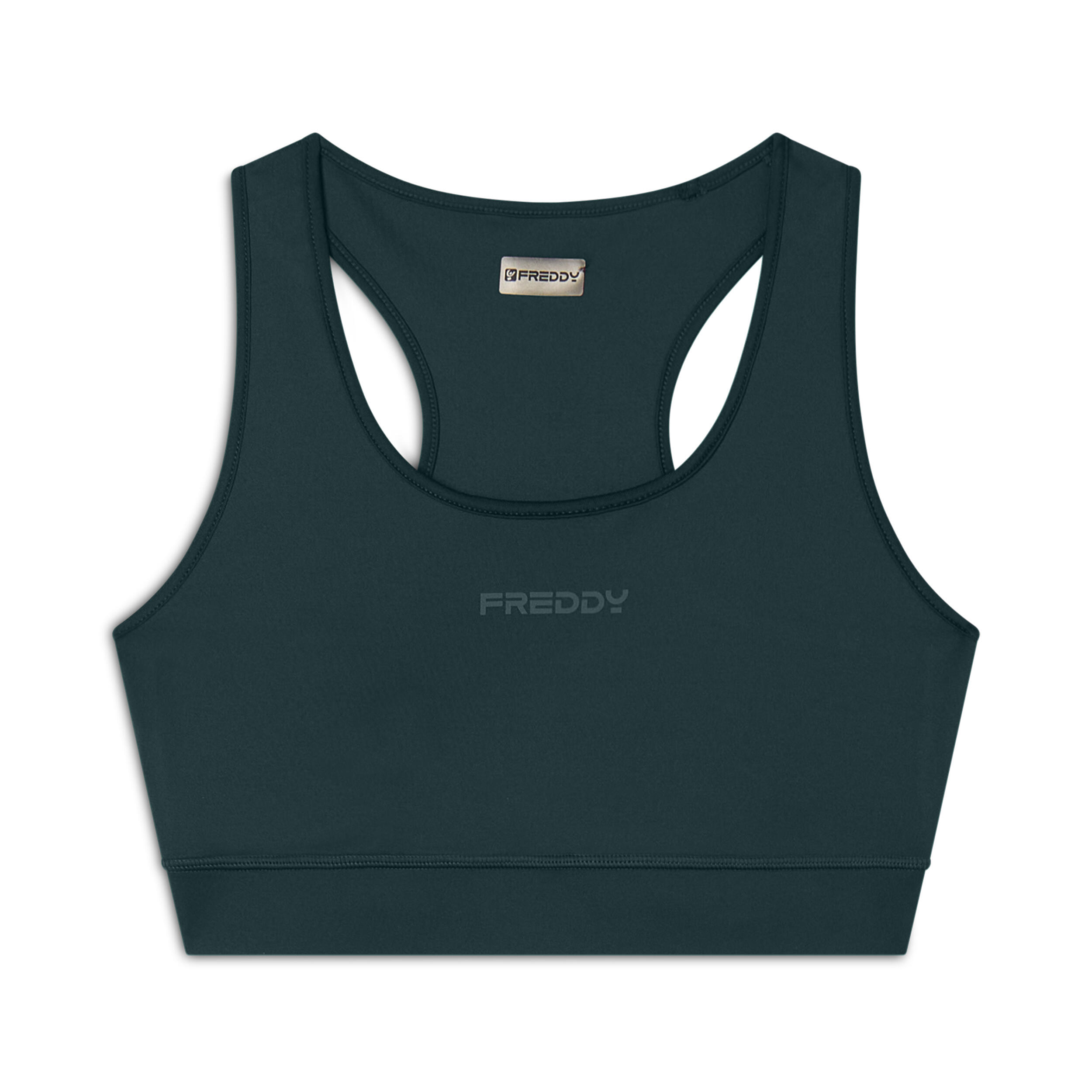 FREDDY Reggiseno sportivo supporto medio con logo glitter