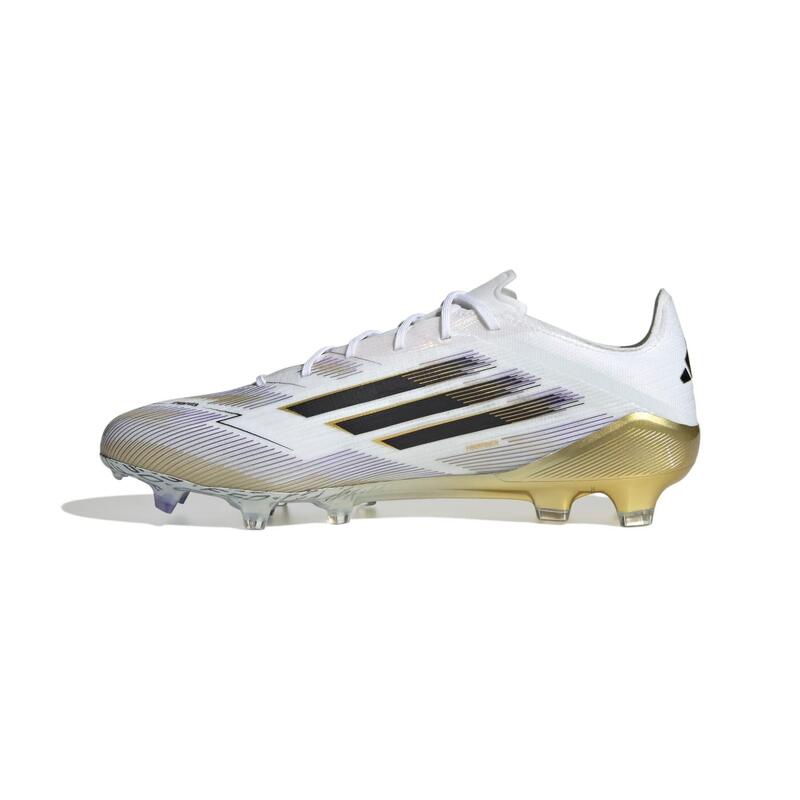Crampons Adidas F50 Elite FG Blanc et doré