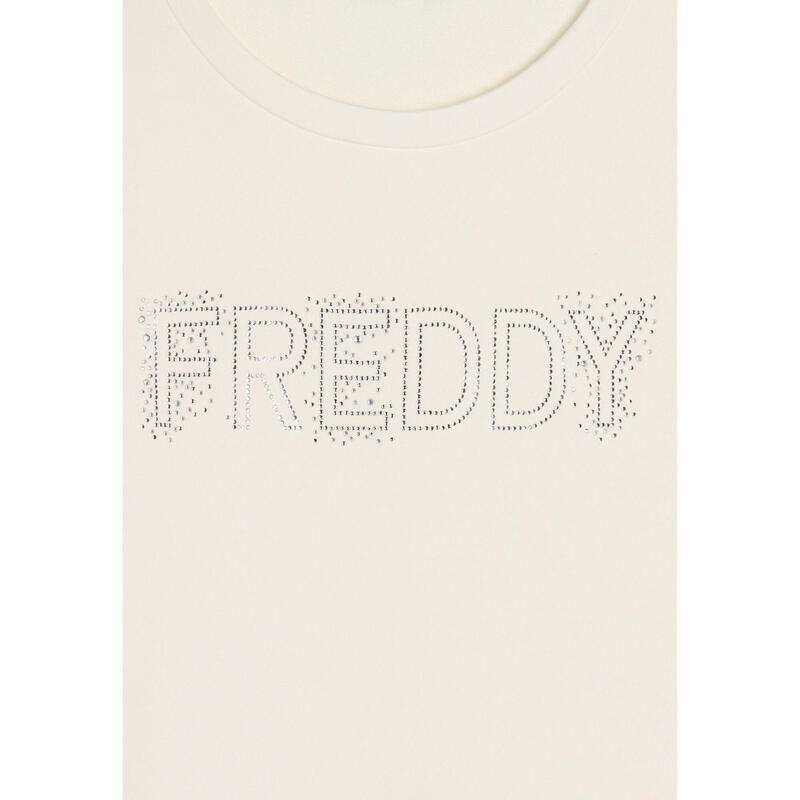 Sweat-shirt à col ras du cou avec le logo FREDDY en paillettes