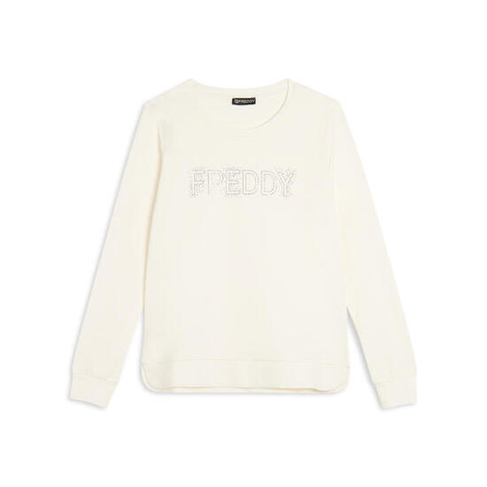 Felpa girocollo con Logo FREDDY in Strass