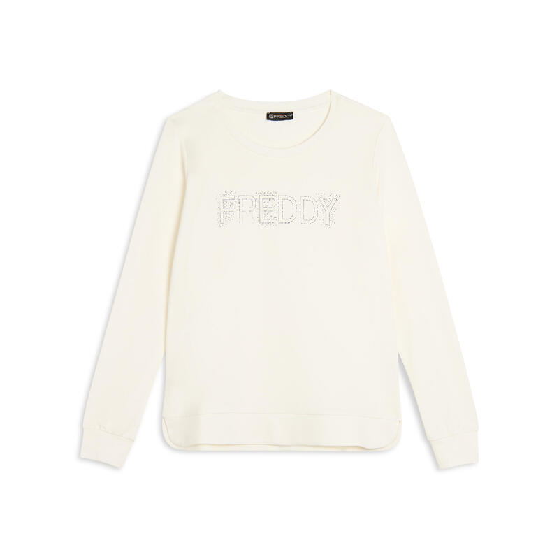 Sweat-shirt à col ras du cou avec le logo FREDDY en paillettes