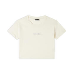 T-shirt raccourci et ajusté en jersey léger