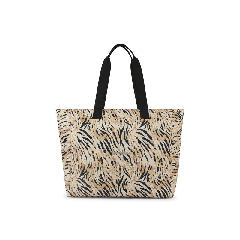 Shopping bag en toile à imprimé animal avec fermeture à glissière