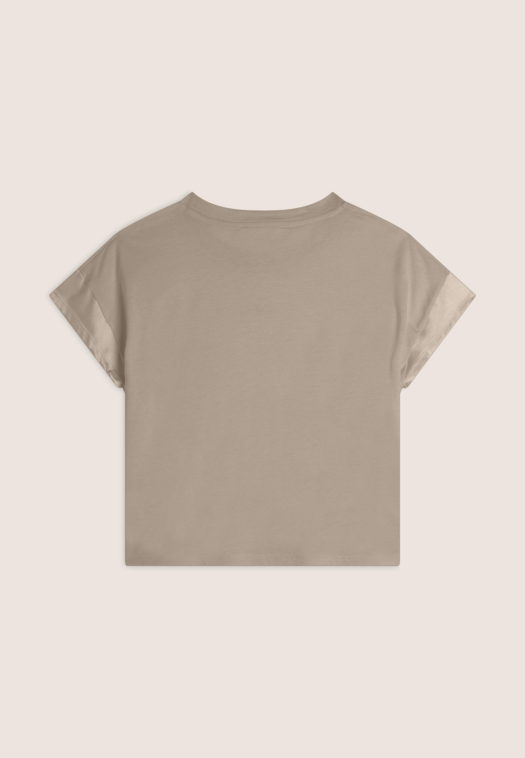 T-shirt court en jersey avec manches à effet de soie 2/3