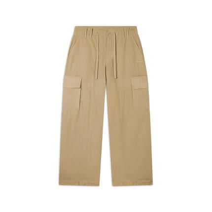 Pantalon cargo en popeline avec bas ajustable